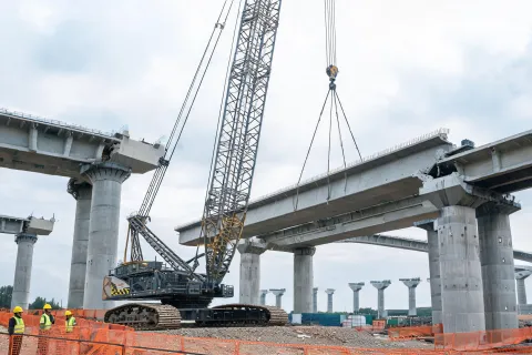 Viaduct segment lift case study