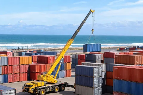 Port stockyard crane case